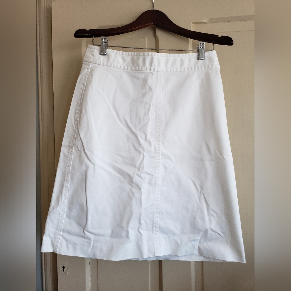 Banana Republic White Cotton Skirt, Size 8
